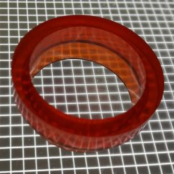 1-1/4" Round Transparent Plain Amber Playfield Insert