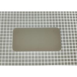 1-1/2" x 3/4" Rectangle Opaque Plain White Playfield Insert