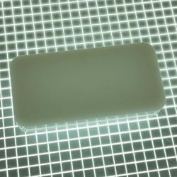 1-1/2" x 3/4" Rectangle Opaque Starburst White Playfield Insert