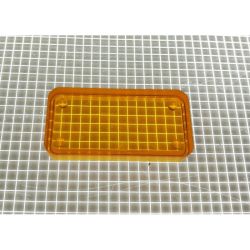 1-1/2" x 3/4" Rectangle Transparent Plain Orange Playfield Insert