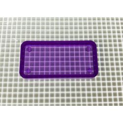 1-1/2" x 3/4" Rectangle Transparent Plain Purple Playfield Insert