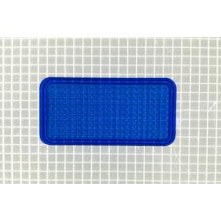 1-1/2" x 3/4" Rectangle Transparent Stippled Blue Playfield Insert