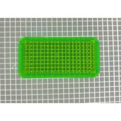 1-1/2" x 3/4" Rectangle Transparent Stippled Fluorescent Green Playfield Insert