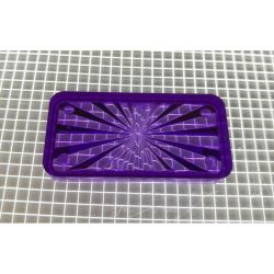 1-1/2" x 3/4" Rectangle Transparent Starburst Purple Playfield Insert