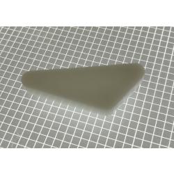 1-1/2" x 3/4" Obtuse Triangle Opaque Starburst White Playfield Insert