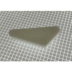1-1/2" x 3/4" Obtuse Triangle Opaque Starburst White Playfield Insert