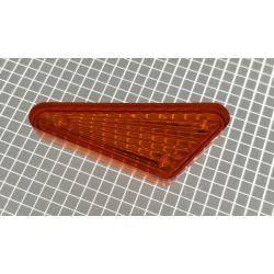 1-1/2" x 3/4" Obtuse Triangle Transparent Starburst Amber Playfield Insert