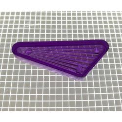 1-1/2" x 3/4" Obtuse Triangle Transparent Starburst Purple Playfield Insert