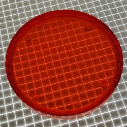 1-1/2" Round Transparent Plain Amber Playfield Insert