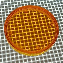 1-1/2" Round Transparent Plain Orange Playfield Insert