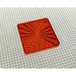 1-1/2" Square Transparent Starburst Amber Playfield Insert