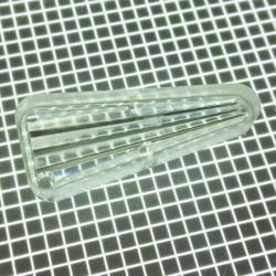 1-1/2" x 5/8" Triangle Transparent Starburst Clear Playfield Insert