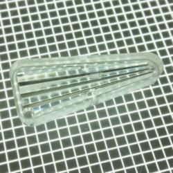 1-1/2" x 5/8" Triangle Transparent Starburst Clear Playfield Insert