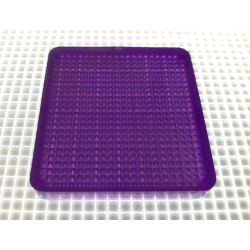 1-5/8" x 1-1/2" Rectangle Transparent Stippled Purple Playfield Insert