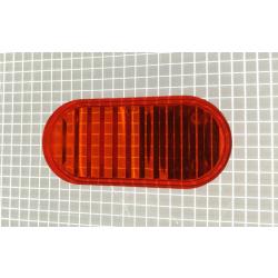 1-5/8" x 3/4" Oval Transparent Ribbed Amber Playfield Insert