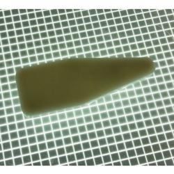 1-3/4" x 5/8" Bullet Opaque Ribbed White Playfield Insert
