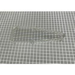1-3/4" x 5/8" Bullet Transparent Ribbed Clear Playfield Insert