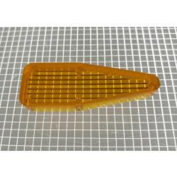 1-3/4" x 5/8" Bullet Transparent Ribbed Orange Playfield Insert