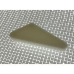 1-13/16" x 15/16" Obtuse Triangle Opaque Starburst White Playfield Insert