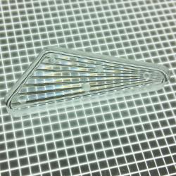 1-13/16" x 15/16" Obtuse Triangle Transparent Starburst Clear Playfield Insert
