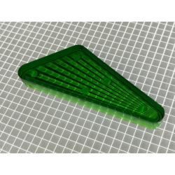 1-13/16" x 15/16" Obtuse Triangle Transparent Starburst Green Playfield Insert