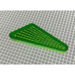 1-13/16" x 15/16" Obtuse Triangle Transparent Starburst Lime Green Playfield Insert