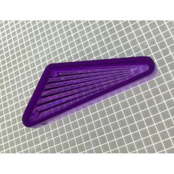 1-13/16" x 15/16" Obtuse Triangle Transparent Starburst Purple Playfield Insert