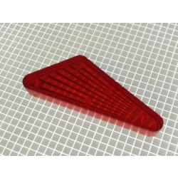 1-13/16" x 15/16" Obtuse Triangle Transparent Starburst Red Playfield Insert