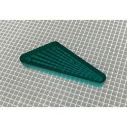 1-13/16" x 15/16" Obtuse Triangle Transparent Starburst Teal Playfield Insert