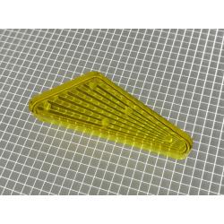1-13/16" x 15/16" Obtuse Triangle Transparent Starburst Yellow Playfield Insert