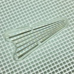 2" x 1" Arrowhead Transparent Starburst Clear Playfield Insert