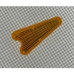 2" x 1" Arrowhead Transparent Starburst Orange Playfield Insert