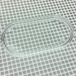 2" x 1" Oval Transparent Plain Clear Playfield Insert