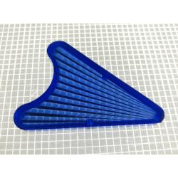 2" x 1-9/16" Arrowhead Transparent Starburst Dark Blue Playfield Insert