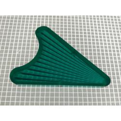 2" x 1-9/16" Arrowhead Transparent Starburst Teal Playfield Insert