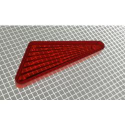 2-1/8" x 1-1/32" Obtuse Triangle Transparent Starburst Red Playfield Insert
