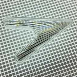 2-1/4" x 1-5/8" Arrowhead Transparent Starburst Clear Playfield Insert