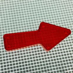 2-1/2" x 1-1/8" Arrow Transparent Stippled Light Red Playfield Insert