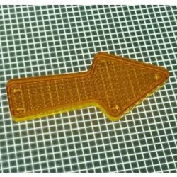 2-1/2" x 1-1/8" Arrow Transparent Stippled Orange Playfield Insert