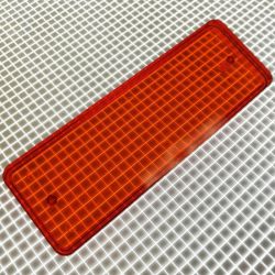 3" x 1" Rectangle Transparent Plain Amber Playfield Insert