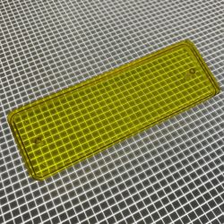 3" x 1" Rectangle Transparent Plain Yellow Playfield Insert