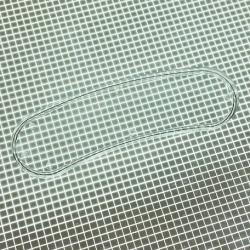 3-1/2" x 1" Hot Dog Transparent Plain Clear Playfield Insert