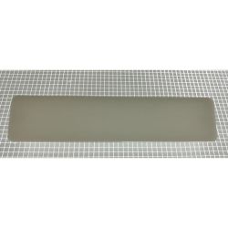 4-3/8" x 1" Rectangle Opaque Plain White Playfield Insert
