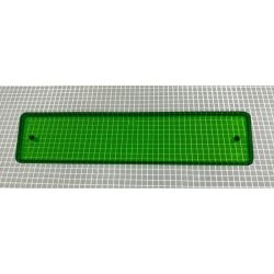 4-3/8" x 1" Rectangle Transparent Plain Green Playfield Insert