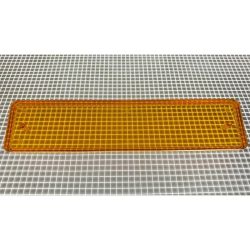 4-3/8" x 1" Rectangle Transparent Plain Orange Playfield Insert