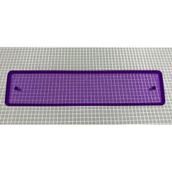 4-3/8" x 1" Rectangle Transparent Plain Purple Playfield Insert