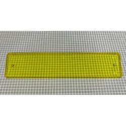 4-3/8" x 1" Rectangle Transparent Plain Yellow Playfield Insert