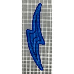 5-1/16" x 1-3/8" Lightning Bolt Transparent Outline Blue Playfield Insert