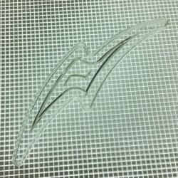 5-1/16" x 1-3/8" Lightning Bolt Transparent Outline Clear Playfield Insert