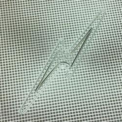 5-1/2" x 1-3/16" Lightning Bolt Transparent Outline Clear Playfield Insert